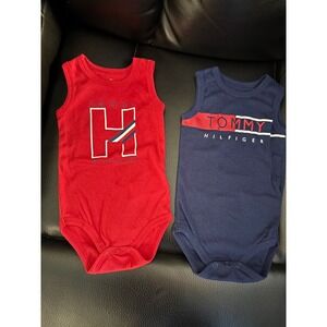Tommy‎ Hilfiger Baby Tank Bodysuit Sleeveless One Piece Outfit Red Blue